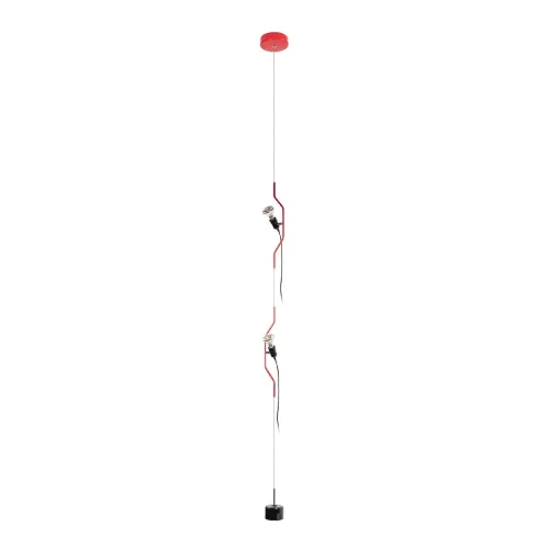 Светильник подвесной Parentesi 10346-2 Red LOFT IT без плафона 2 лампы, основание чёрное красное в стиле модерн на растяжку